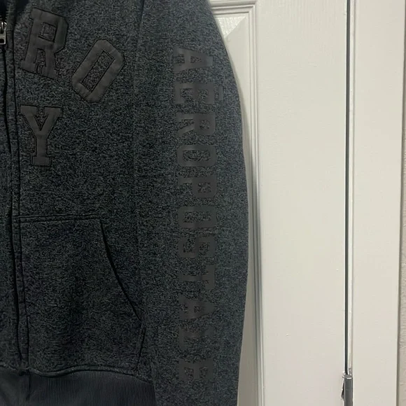 AeroPostale Grey Zip Up Hoodie - Picture 2 of 5